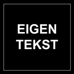 Kunststof vierkant tekstbord met eigen tekst 10x10 cm