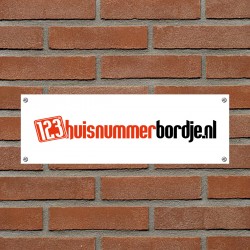 Tekstbord kunststof 10x30 cm (ONTWERP ZELF)