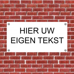 Tekstbord kunststof 10x20 cm (ONTWERP ZELF)