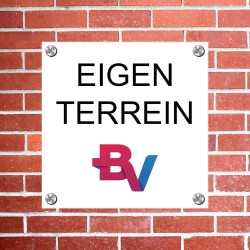 Tekstbord kunststof 15x15 cm (ONTWERP ZELF)