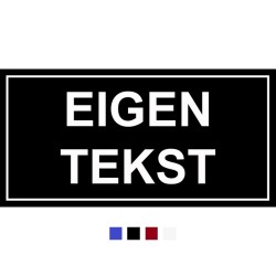 Kunststof tekstbord met eigen tekst 5x10 cm