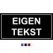 Kunststof tekstbord met eigen tekst 5x10 cm