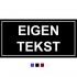 Kunststof tekstbord met eigen tekst 5x10 cm