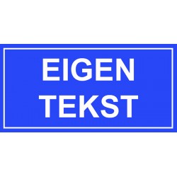 Kunststof tekstbord met eigen tekst 5x10 cm