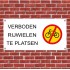 Verboden Rijwielen te Plaatsen Kunststof Tekstbord
