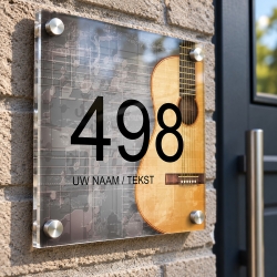 Naambordje Plexiglas – Akoestische Gitaar Design 1