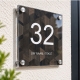 Plexiglas Huisnummerbord met Naam – Houtlook Design Model 1140